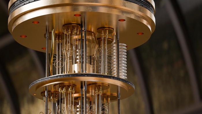 A quantum computer's cooling system keeps its quantum chips at temperatures close to absolute zero. Only under these conditions can the chips exhibit the quantum properties that make quantum computing possible (artistic impression). CREDIT B. Schröder/HZDR