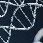 Abstract image of DNA strands
